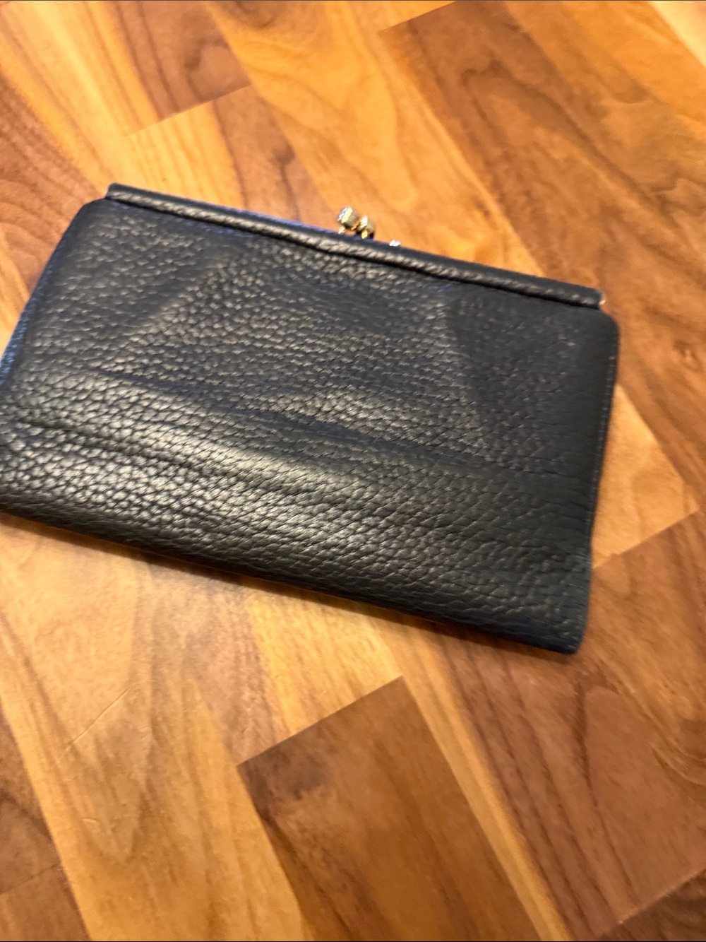 Dooney & Bourke Black Pebbled Leather Wallet with Brown Trim - Picture 3 of 9